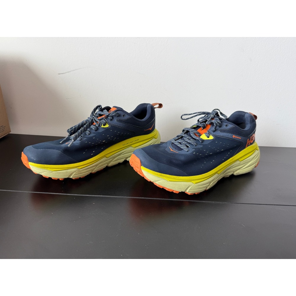 Hoka One One Challenger ATR 6 GTX Mens 9.5D Trail Running Shoes Navy Yellow